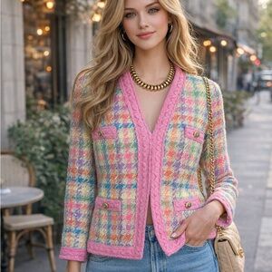 Edward Archour 12 Paris Blazer Pink Checkered